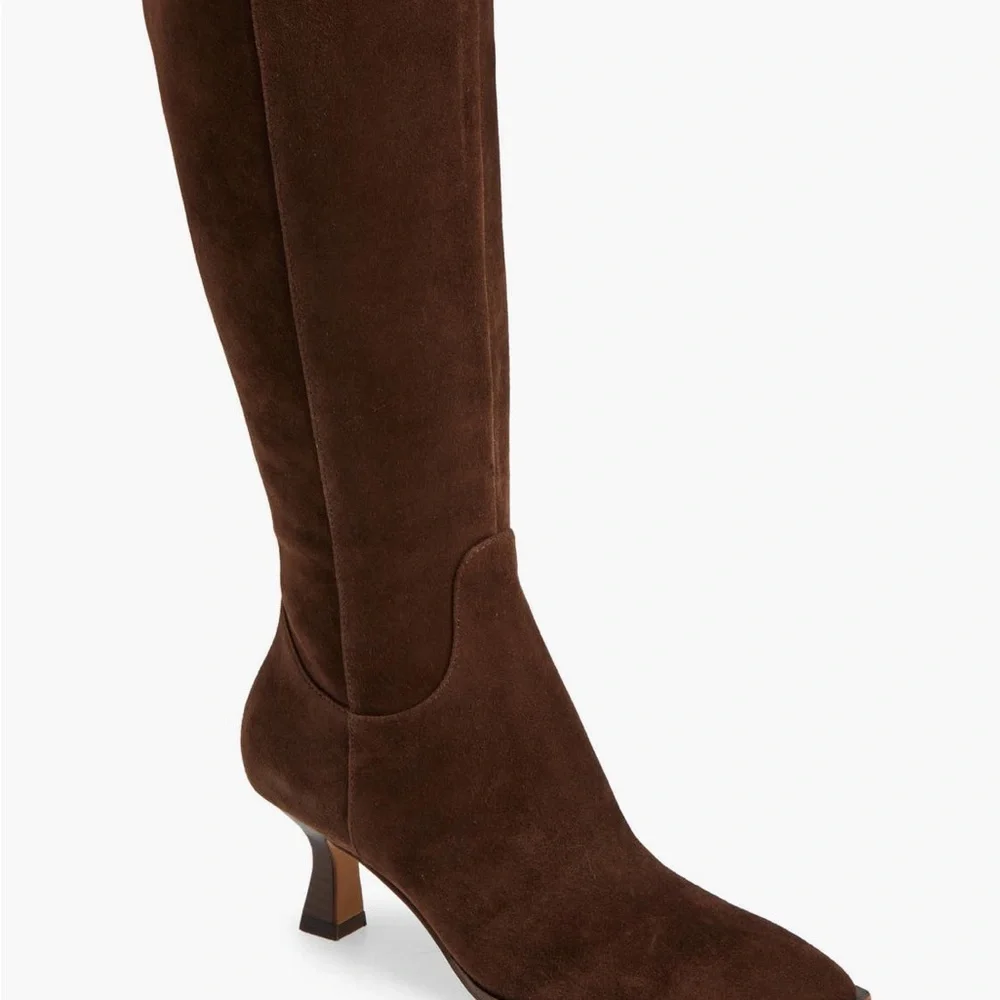 Dolce Vita Annika- Dark Brown Heeled Boots-wide calf - Picture 1 of 6